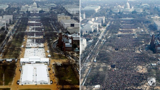 Amtseinführung T. vs Obama